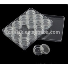 3g 5g 10g bijoux boîte transparente pot de crème cosmétique 12pcs définit kit de voyage pot de crème ongles bouteilles